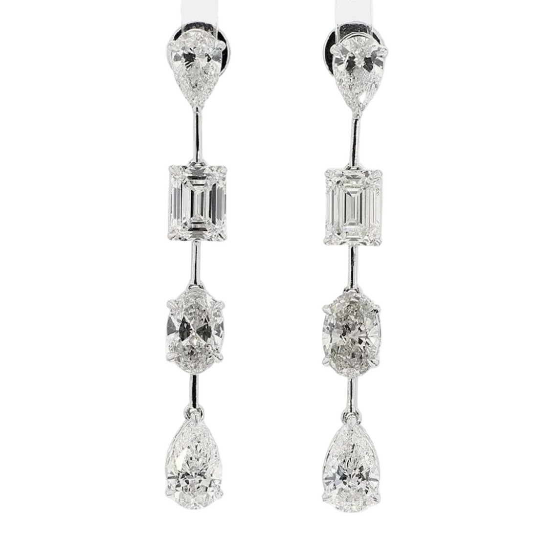 Lab-grown diamond drop earrings in 14K gold, 8.67 ctw