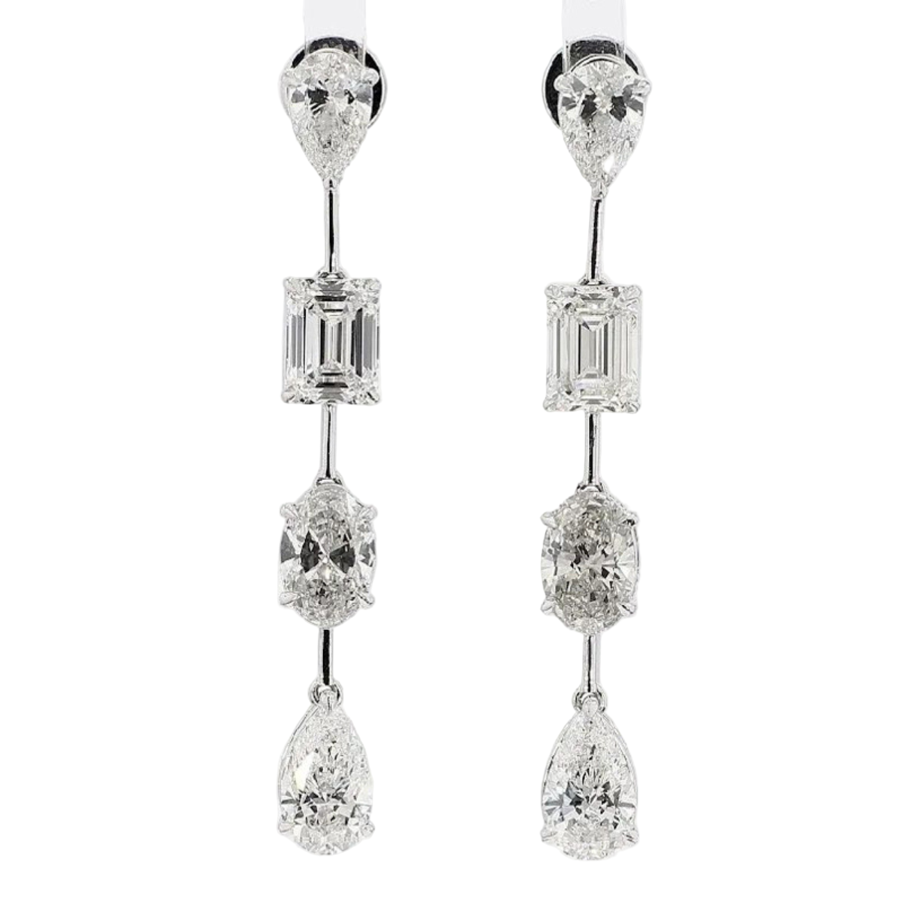 Lab-grown diamond drop earrings in 14K gold, 8.67 ctw